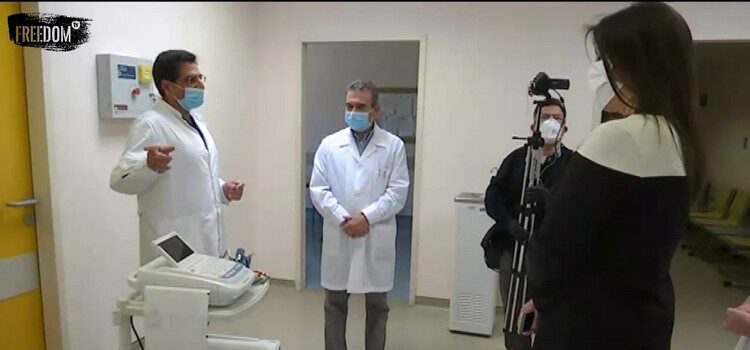 Επίσκεψη της Ζωής Κωνσταντοπούλου στο Κέντρο Υγείας Καλυβίων και παρουσίαση Καρδιογράφου (13/05/2020)