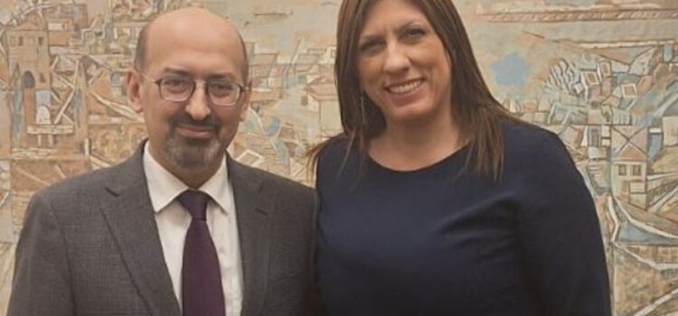 H Επικεφαλής της Πλεύσης Ελευθερίας Ζωή Κωνσταντοπούλου συνάντησε τον Πρέσβη της Αρμενίας στη Βουλή